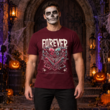 Forever T-Shirt – Dark Editorial Graphic Design Graphic Tee - Color: maroon