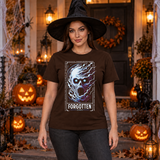 Forgotten Echoes T-Shirt – Dark Editorial Graphic Design Graphic Tee - Color: chocolate