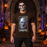 Forgotten Echoes T-Shirt – Dark Editorial Graphic Design Graphic Tee - Color: chocolate