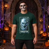 Forgotten Echoes T-Shirt – Dark Editorial Graphic Design Graphic Tee - Color: forest green