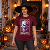 Forgotten Echoes T-Shirt – Dark Editorial Graphic Design Graphic Tee - Color: maroon