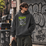 Forlorn Heart Angel Hoodie – Gothic Streetwear Poster Graphic Hoodie - Color: dark heather