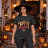 Fright Night T-Shirt – Halloween Streetwear Graphic Graphic Tee - Color: charcoal