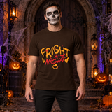 Fright Night T-Shirt – Halloween Streetwear Graphic Graphic Tee - Color: chocolate