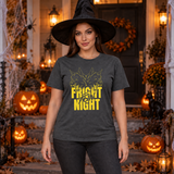 Fright Night T-Shirt – Halloween Streetwear Graphic Graphic Tee - Color: dark heather