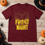 Fright Night T-Shirt – Halloween Streetwear Graphic Graphic Tee - Color: maroon