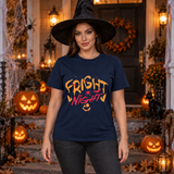 Fright Night T-Shirt – Halloween Streetwear Graphic Graphic Tee - Color: navy