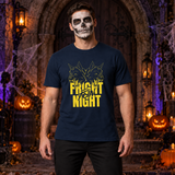 Fright Night T-Shirt – Halloween Streetwear Graphic Graphic Tee - Color: navy