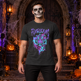 Furious Tiger T-Shirt – Dark Editorial Graphic Design Graphic Tee - Color: charcoal