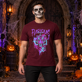 Furious Tiger T-Shirt – Dark Editorial Graphic Design Graphic Tee - Color: maroon