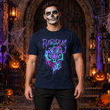 Furious Tiger T-Shirt – Dark Editorial Graphic Design Graphic Tee - Color: navy