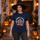 Ghost T-Shirt – Skull & Reaper Gothic Graphic Graphic Tee - Color: navy