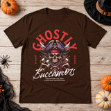 Ghostly Buccaneers T-Shirt – Skull & Reaper Gothic Graphic Graphic Tee - Color: chocolate
