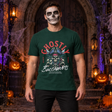 Ghostly Buccaneers T-Shirt – Skull & Reaper Gothic Graphic Graphic Tee - Color: forest green