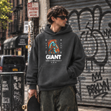 Giant Yeti Creature Hoodie – Gothic Streetwear Poster Graphic Hoodie - Color: dark heather