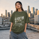 Gladiator Warrior T-Shirt – Gothic Streetwear Poster Graphic Tee - Color: Millitary Green