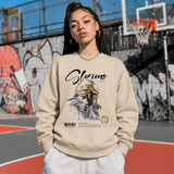Glorious Statue Gold Drip Sweatshirt – Dark Art / Renaissance Aesthetic Graphic Sweatshirt - Color: sand