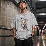 Glorious Statue Gold Drip T-Shirt – Dark Art / Renaissance Aesthetic Graphic Tee - Color: sport grey