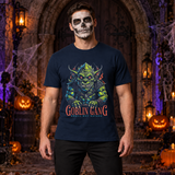 Goblin Gang T-Shirt – Dark Editorial Graphic Design Graphic Tee - Color: navy