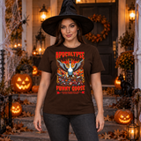 Goose Apocalypse Funny Bird Cute Honk Animal T-Shirt – Zombie & Monster Horror Graphic Graphic Tee - Color: chocolate