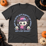 Got No Guts But Plenty Of Spirit Funny Bones T-Shirt – Skull & Reaper Gothic Graphic Graphic Tee - Color: charcoal