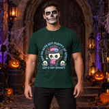 Got No Guts But Plenty Of Spirit Funny Bones T-Shirt – Skull & Reaper Gothic Graphic Graphic Tee - Color: forest green