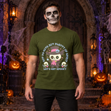 Got No Guts But Plenty Of Spirit Funny Bones T-Shirt – Skull & Reaper Gothic Graphic Graphic Tee - Color: military green