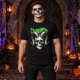 Gothic Cursed Skull T-Shirt – Skull & Reaper Gothic Graphic Graphic Tee - Color: black