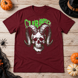 Gothic Cursed Skull T-Shirt – Skull & Reaper Gothic Graphic Graphic Tee - Color: maroon
