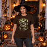 Gothic Snake Skull T-Shirt – Skull & Reaper Gothic Graphic Graphic Tee - Color: chocolate