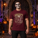 Gothic Snake Skull T-Shirt – Skull & Reaper Gothic Graphic Graphic Tee - Color: maroon