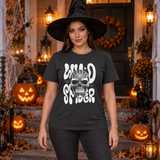 Gothic Spider Skull T-Shirt – Dark Gothic Halloween Graphic Graphic Tee - Color: charcoal