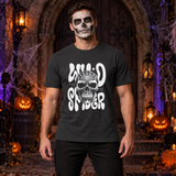 Gothic Spider Skull T-Shirt – Dark Gothic Halloween Graphic Graphic Tee - Color: charcoal