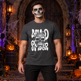 Gothic Spider Skull T-Shirt – Dark Gothic Halloween Graphic Graphic Tee - Color: dark heather