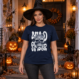 Gothic Spider Skull T-Shirt – Dark Gothic Halloween Graphic Graphic Tee - Color: navy