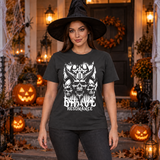 Grave Resonance T-Shirt – Dark Editorial Graphic Design Graphic Tee - Color: charcoal
