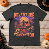 Graveyard Adventure T-Shirt – Dark Editorial Graphic Design Graphic Tee - Color: charcoal