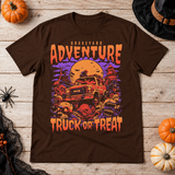 Graveyard Adventure T-Shirt – Dark Editorial Graphic Design Graphic Tee - Color: chocolate