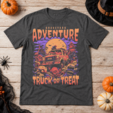 Graveyard Adventure T-Shirt – Dark Editorial Graphic Design Graphic Tee - Color: dark heather
