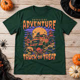Graveyard Adventure T-Shirt – Dark Editorial Graphic Design Graphic Tee - Color: forest green