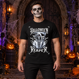 Grim Reaper Halloween Skeleton Funny Death Bones T-Shirt – Skull & Reaper Gothic Graphic Graphic Tee - Color: black