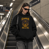 Guardian Angel of Hell Skull Hoodie – Gothic Streetwear Poster Graphic Hoodie - Color: black