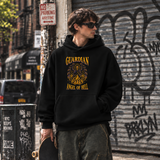 Guardian Angel of Hell Skull Hoodie – Gothic Streetwear Poster Graphic Hoodie - Color: black