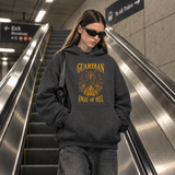 Guardian Angel of Hell Skull Hoodie – Gothic Streetwear Poster Graphic Hoodie - Color: dark heather