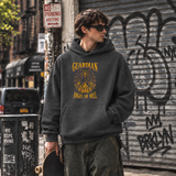 Guardian Angel of Hell Skull Hoodie – Gothic Streetwear Poster Graphic Hoodie - Color: dark heather