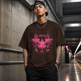 Guardian Angel Wings T-Shirt – Gothic Streetwear Poster Graphic Tee - Color: Dark Chocolate