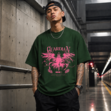 Guardian Angel Wings T-Shirt – Gothic Streetwear Poster Graphic Tee - Color: Forest Green
