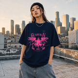 Guardian Angel Wings T-Shirt – Gothic Streetwear Poster Graphic Tee - Color: Navy