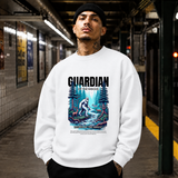 Guardian of the Woods Forest Keeper Sweatshirt – Gothic Streetwear Poster Graphic Sweatshirt - Color: ash