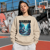 Guardian of the Woods Forest Keeper Sweatshirt – Gothic Streetwear Poster Graphic Sweatshirt - Color: sand